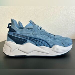 NEW PUMA RS-XK Zen Blue Silver Mist Sneakers Size 8 LACE UP